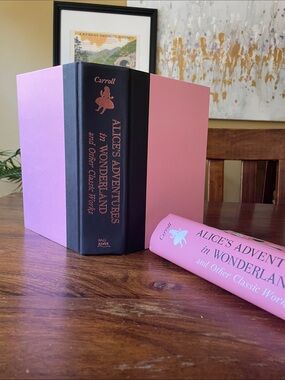 Alice Adventures in Wonderland Pink & Black HC Book w/ original dust jacket